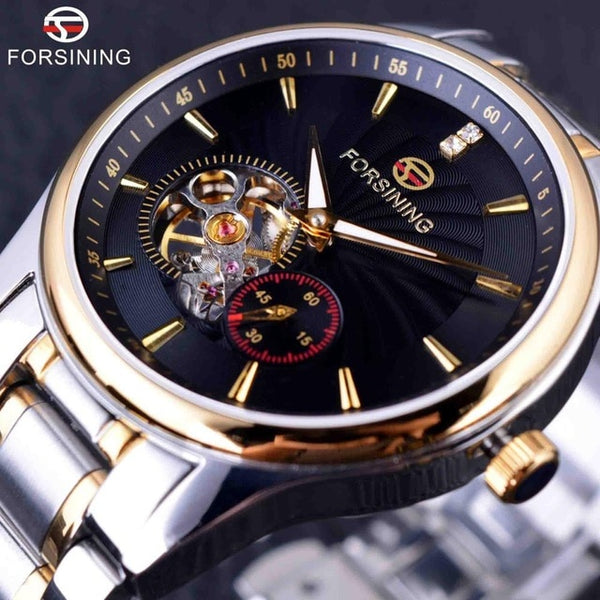 Forsining  Men Metal Watches Waterproof