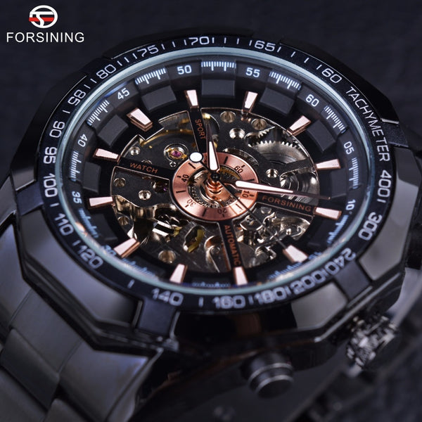 Forsining  Men Metal Watches Waterproof