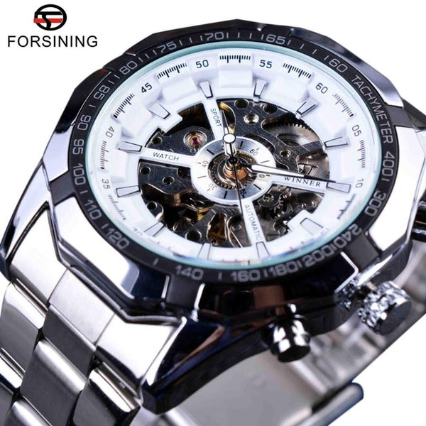 Forsining  Men Metal Watches Waterproof