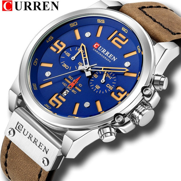 CURREN Mens Watches  Waterproof