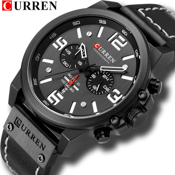 CURREN Mens Watches  Waterproof