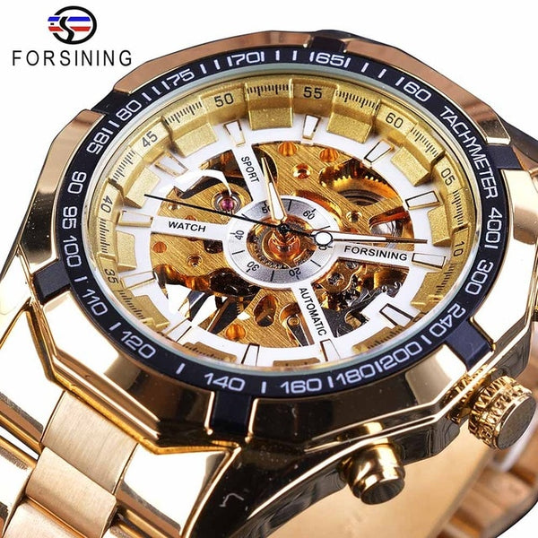Forsining  Men Metal Watches Waterproof