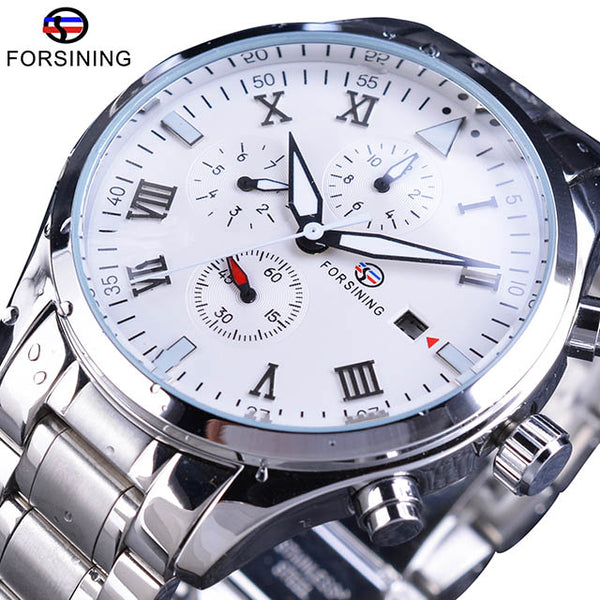 Forsining  Men Metal Watches Waterproof