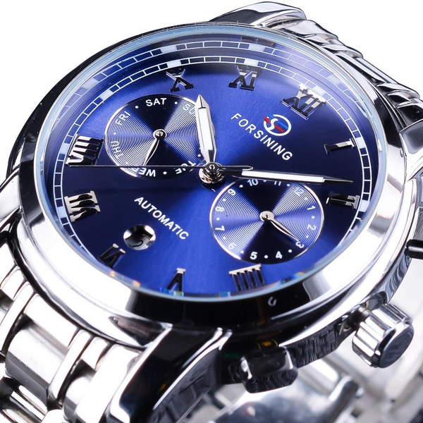 Forsining  Men Metal Watches Waterproof