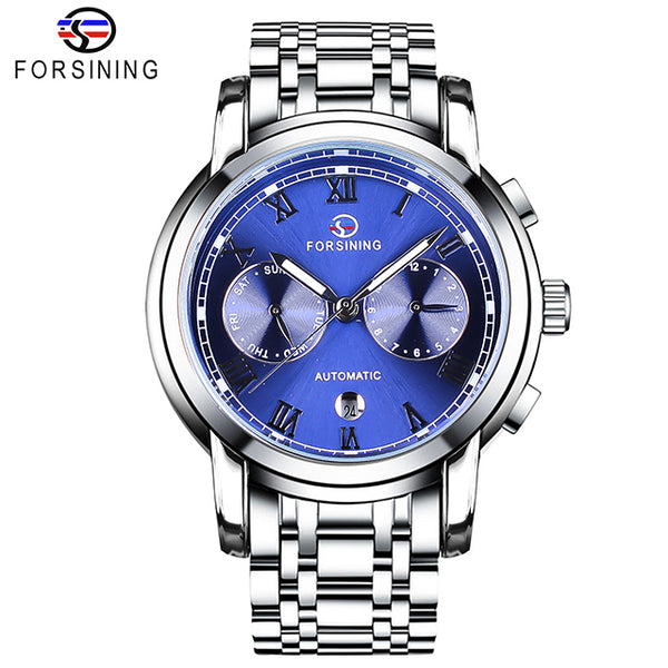 Forsining  Men Metal Watches Waterproof