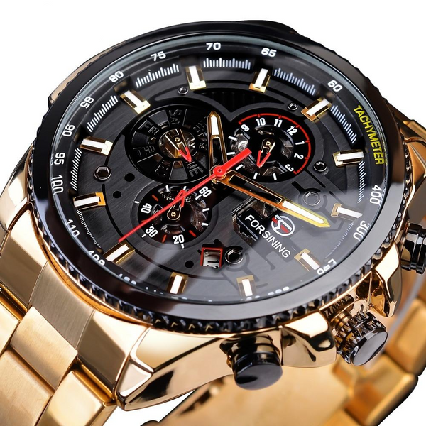 Forsining  Men Metal Watches Waterproof