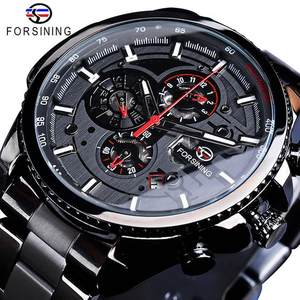 Forsining  Men Metal Watches Waterproof