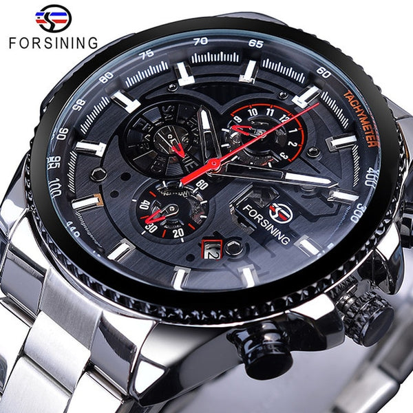 Forsining  Men Metal Watches Waterproof