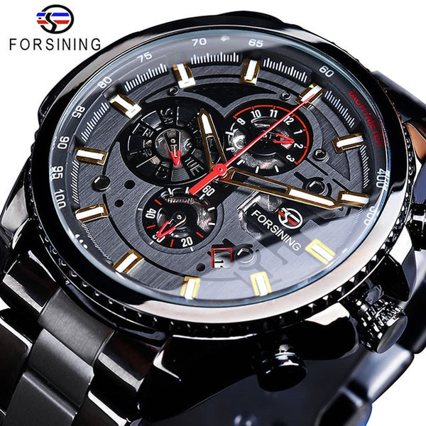 Forsining  Men Metal Watches Waterproof