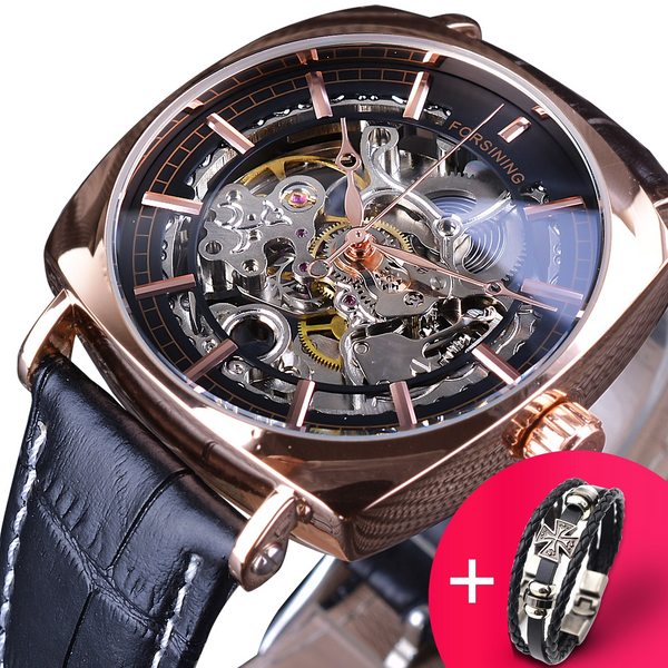 Forsining  Men Metal Watches Waterproof